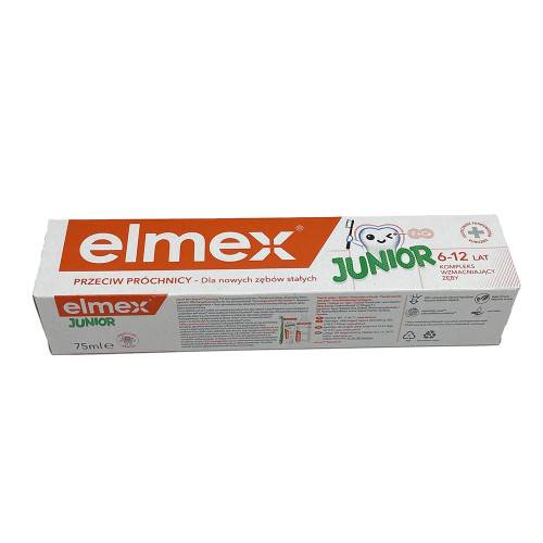 Дитяча зубна паста Elmex 75мл Джуніор 6-12 років
