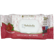 Вологі серветки Babybella 120шт Полуниця