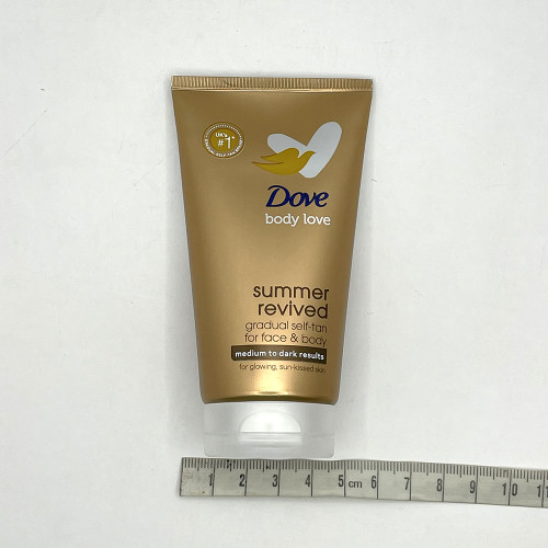 Крем лосьйон автозасмага Dove 75мл для обличчя та тіла від середнього до темного