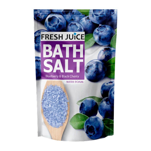 Сіль для ванн з піною Fresh Juice 500мл чорниця і чорна вишня