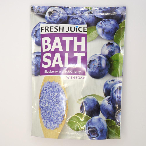 Сіль для ванн з піною Fresh Juice 500мл чорниця і чорна вишня