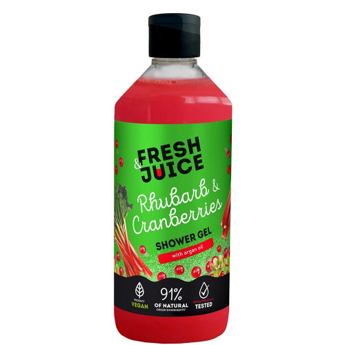 Гель для душу Fresh Juice 473мл Ревінь і Журавлина