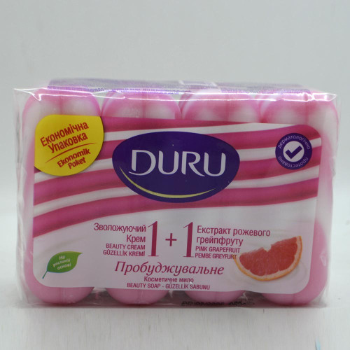 Мило Duru 1+1 4*80г Екстракт рожевого грейпфрута