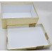 Подарункова коробка 21*15*8,5см Золота кришка з бантом