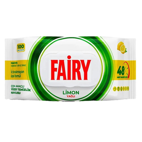 Вологі серветки для прибирання Fairy 100шт Лимон
