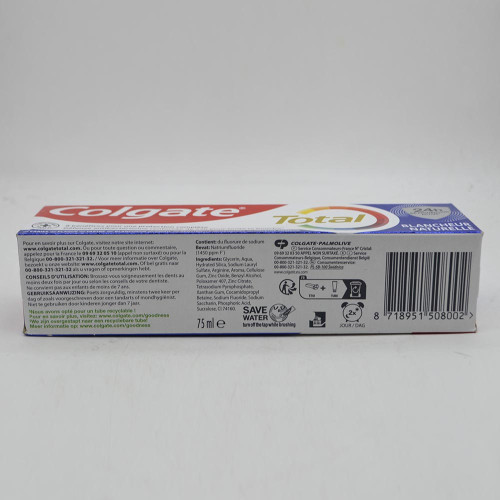 Зубна паста Colgate 75мл Тотал Натурал Вайт