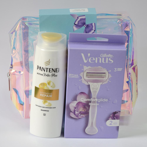 Подарунковий набір Gillette Venus 3 предмета (Косметичка,станок та шампунь)
