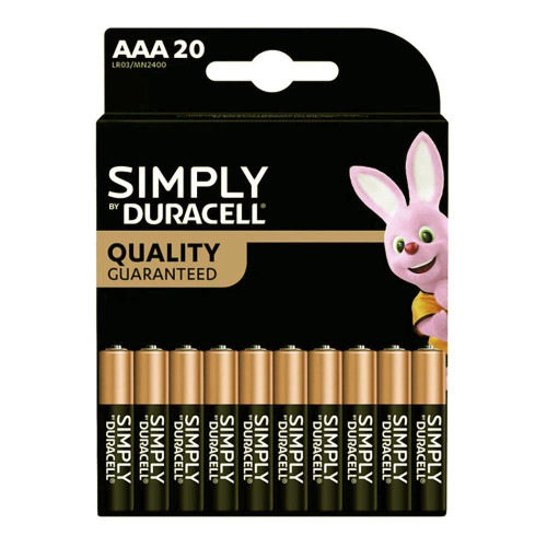 Батарейки Duracell 20шт ААА 20 1,5В алкалінові міні пальчик