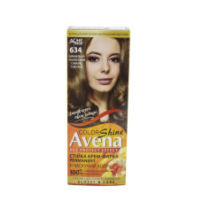 Жовта крем-фарба для волосся Avena Shine №634 Карамельно Каштановий