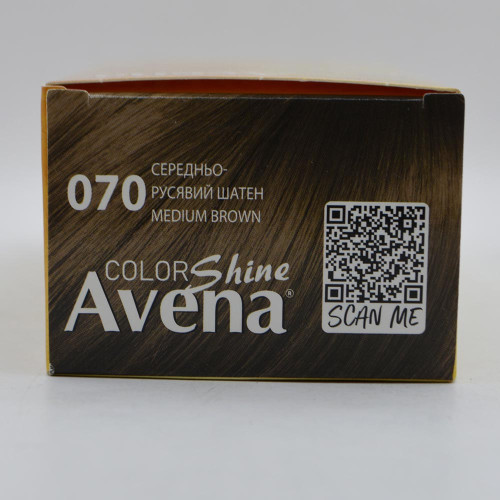 Жовта крем-фарба для волосся Avena Shine №070 Середно-русявий Шатен