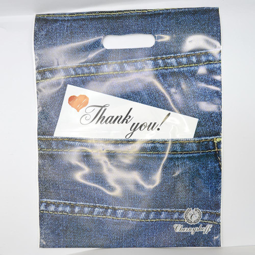 Пакет з прорізною ручкою Chernyshoff 29*37см Thank you