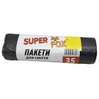 Пакети для сміття Super Fox 15шт 35л 50*60см Чорні