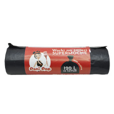 Пакети для сміття Pani Pop 120л 10шт Чорні