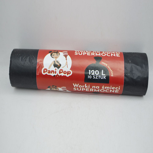 Пакети для сміття Pani Pop 120л 10шт Чорні