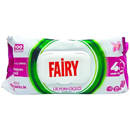 Вологі серветки для прибирання Fairy 100шт Лілія