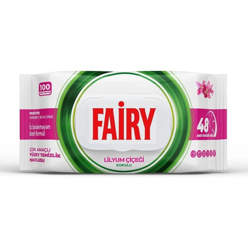 Вологі серветки для прибирання Fairy 100шт Лілія