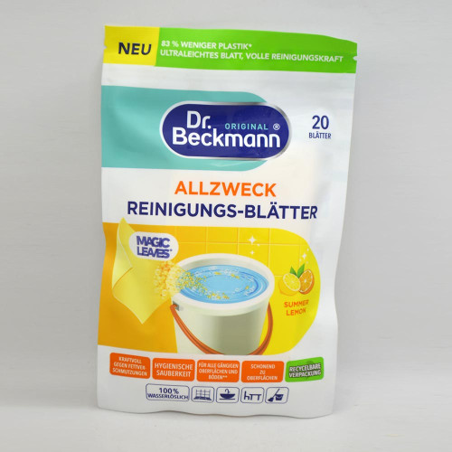 Серветки для прибирання підлоги Dr. Beckmann 20шт Лимон