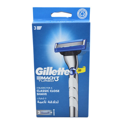 Станок для гоління Gillette Мак3 Турбо +2 картріджа