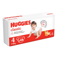 Підгузники дитячі Huggies Класік №4 48шт 7-18кг