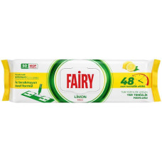 Вологі серветки для прибирання підлоги Fairy 50шт Лимон