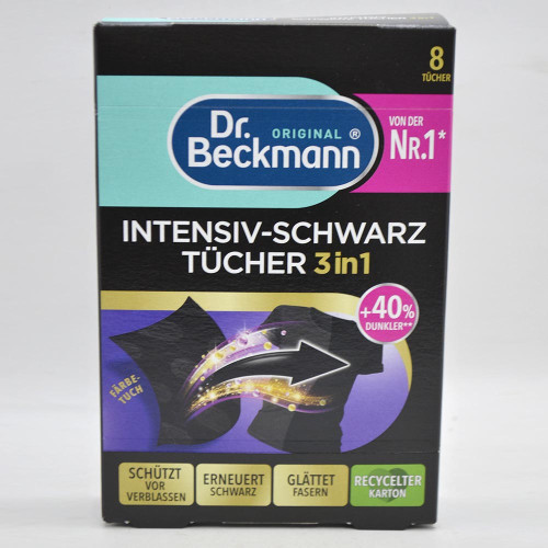 Серветки для відновлення кольору Dr. Beckmann 8шт Чорні