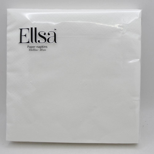 Серветки для столу Ellsa 33*33см 20шт Білі