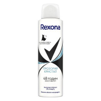 Дезодорант спрей Rexona 150мл Чорне та біле Прозорий кристал