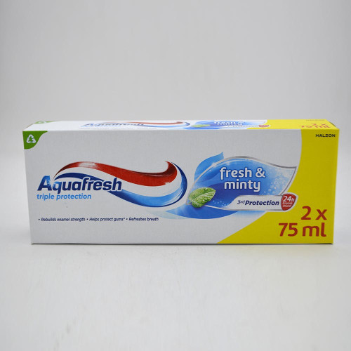 Зубна паста Aquafresh 2х75мл Освіжаюча М'ята