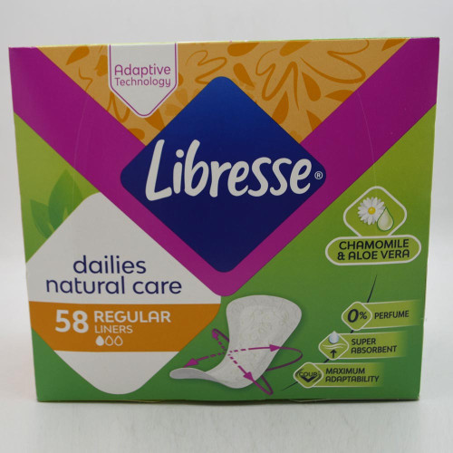 Щоденні прокладки Libresse 58шт Natural Care