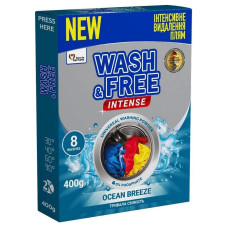 Пральний порошок Wash & Free 400г Океанський Бриз