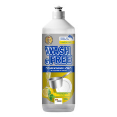Засіб для миття посуду Wash & Free 500мл Лимон та м'ята