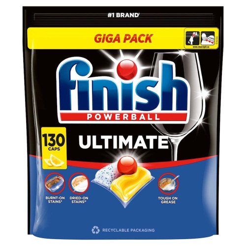 Капсули для посудомийних машин Finish 130шт Ультимат Лимон