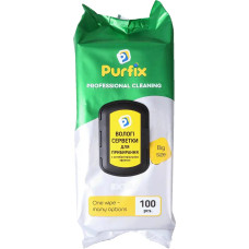 Вологі серветки для прибирання Purfix 100шт Господарські Екстра