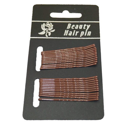 Набір невидимок на блістері Beauty Hair Pin 24шт Коричневі 50-4