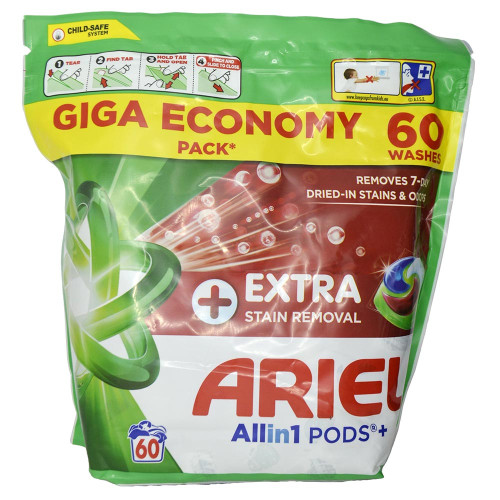 Капсули для прання Ariel 60шт Екстра плюс