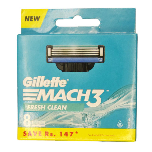 Картридж для гоління Gillette Мак3 8шт Фреш Клін