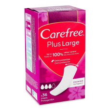 Щоденні прокладки Carefree 36шт Плюс Ларге