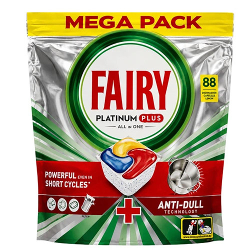 Капсули для посудомийних машин Fairy 88шт Платінум Плюс Лимон